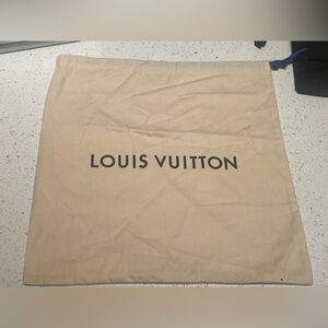 Louis Vuitton large drawstring dust bag 16.5 x 17